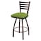 Holland Bar Stool Co 30" Swivel Bar Stool, Brnz Finish, Canter Green Seat X410 - alternate 1